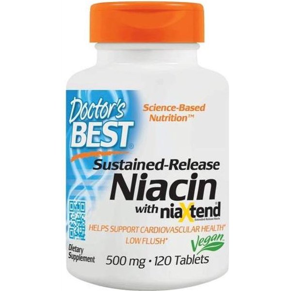 Time-release Niacin with niaXtend, 500mg - 120 tablets