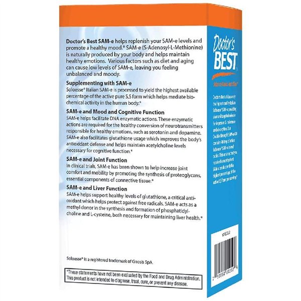 SAM-e, 400mg Double-Strength - 60 tablets 