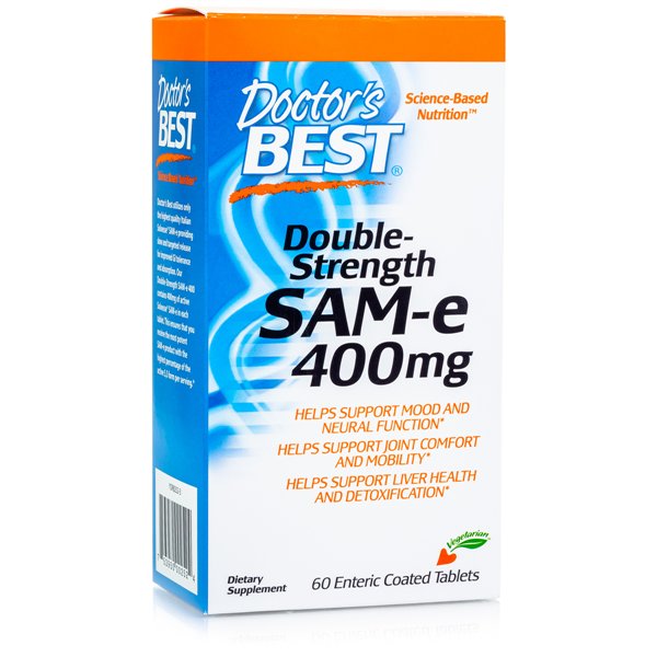 SAM-e, 400 mg dubultas iedarbības - 60 tabletes