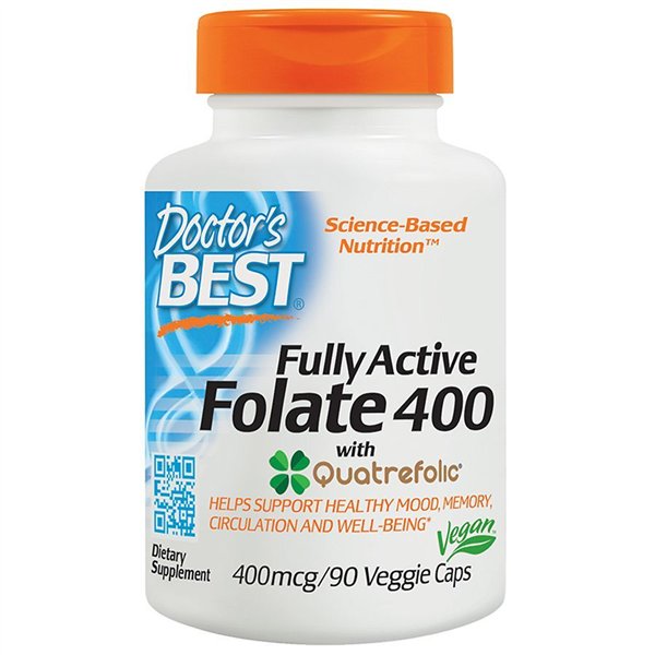 Pilnībā aktīvs folāts 400 ar Quatrefolic, 400mcg - 90 v-kapsulas