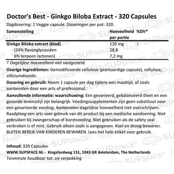 Ypač stiprus ginkmedis, 120 mg - 360 v kapsulių