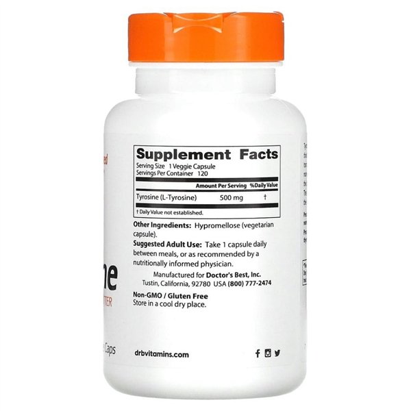 L-tyrosiini, 500 mg - 120 v-kapselia