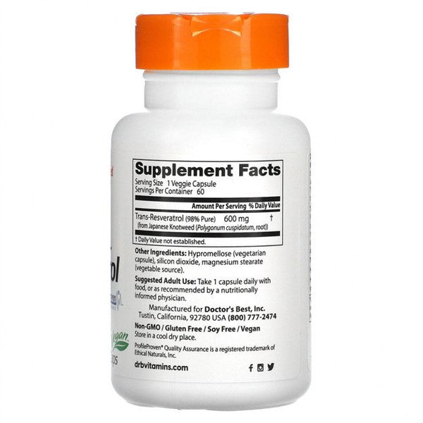 Trans-Resveratroli 600, 600 mg - 60 v-kapselia