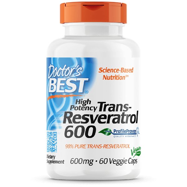 Trans-resveratrolis 600, 600 mg - 60 v kapsulių