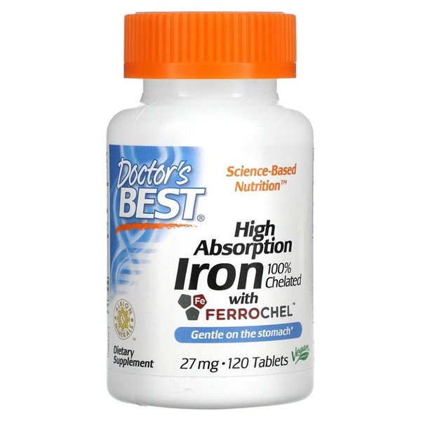 High Absorption Iron, 27mg - 120 tablets