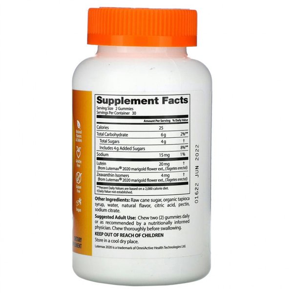 Лютеин и зеаксантин, Mango Madness - 60 жевательных конфет