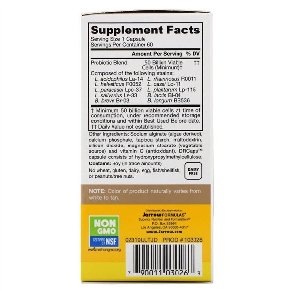 Jarro-Dophilus Ultra Gut Rescue, 50 miljardi CFU - 60 v-kapsulas