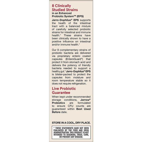 Jarro-Dophilus EPS, 5 milijardai KFV – 30 vkapsulių