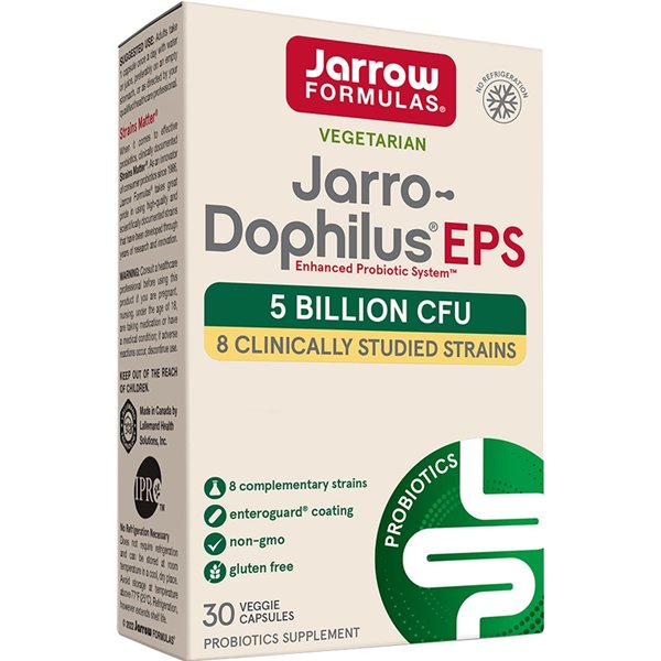 Jarro-Dophilus EPS, 5 miljardia pesäkemuodosta koostuvaa yksikköä (CFU) - 30 v-kapselia