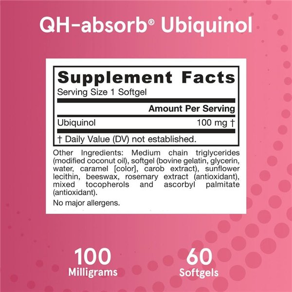 Убихинол QH-абсорб, 100 мг - 60 мягких капсул