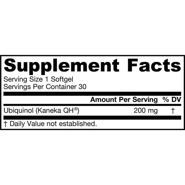 Ubiquinol QH-absorb, 200 mg - 30 mīkstās kapsulas