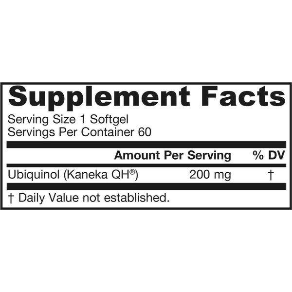 Ubiquinol QH-absorb, 200 mg - 60 mīkstās kapsulas