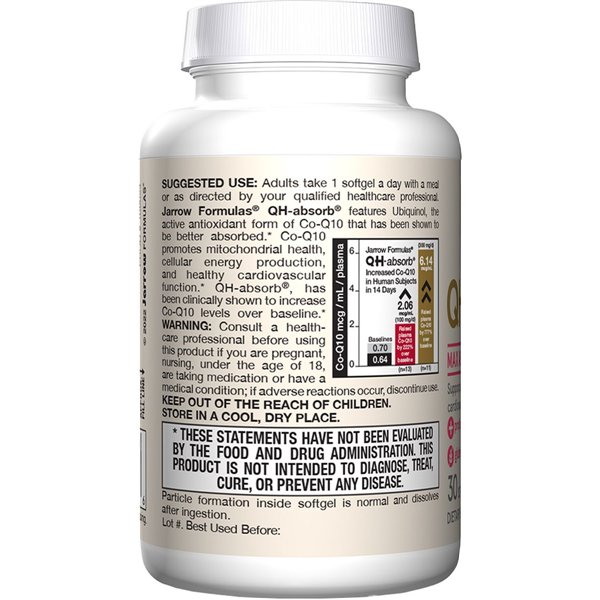 Ubiquinol QH-absorb, 200 mg - 60 mīkstās kapsulas