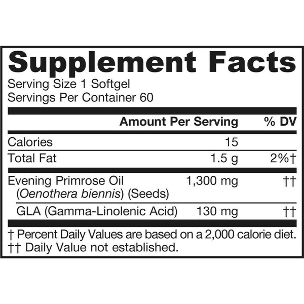 Evening Primrose, 1300mg - 60 softgels