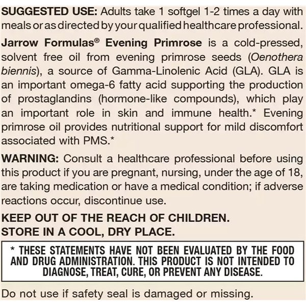 Evening Primrose, 1300mg - 60 softgels