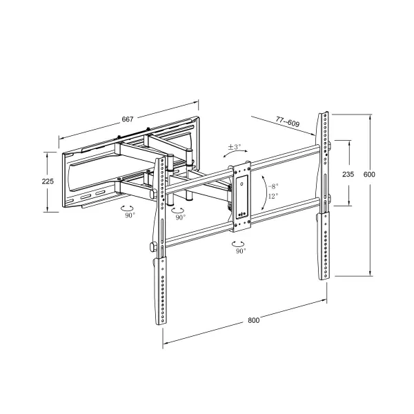 Подставка для ТВ TM Electron 90" 70 Kg