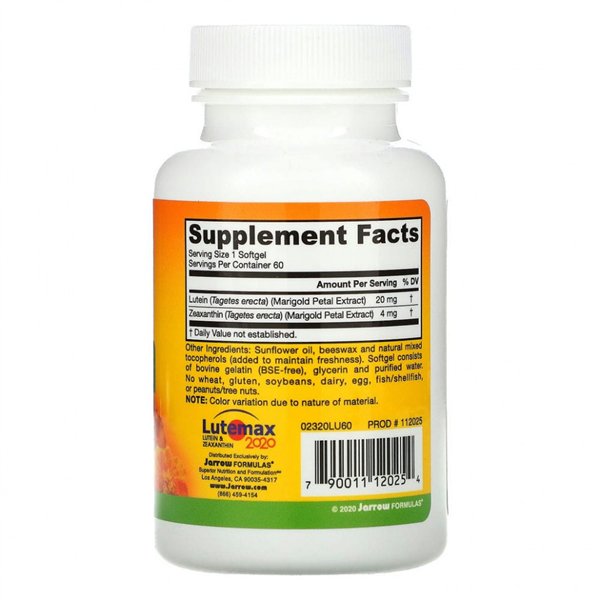 Lutein, 20mg - 60 softgels