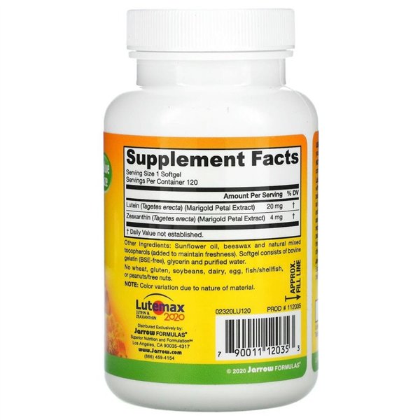 Lutein, 20mg - 120 softgels