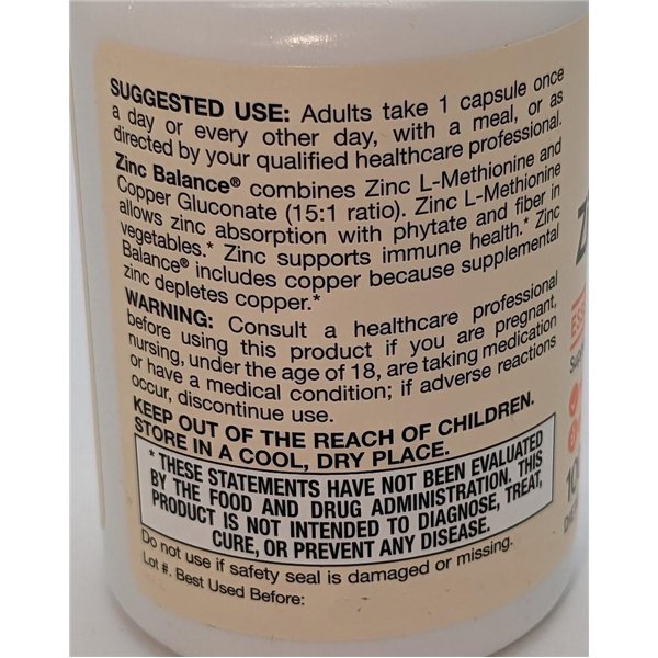 Zinc Balance - 100 v-kapsulas