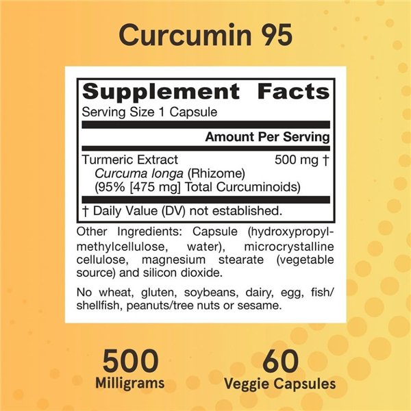Curcumin 95, 500mg - 60 vcaps