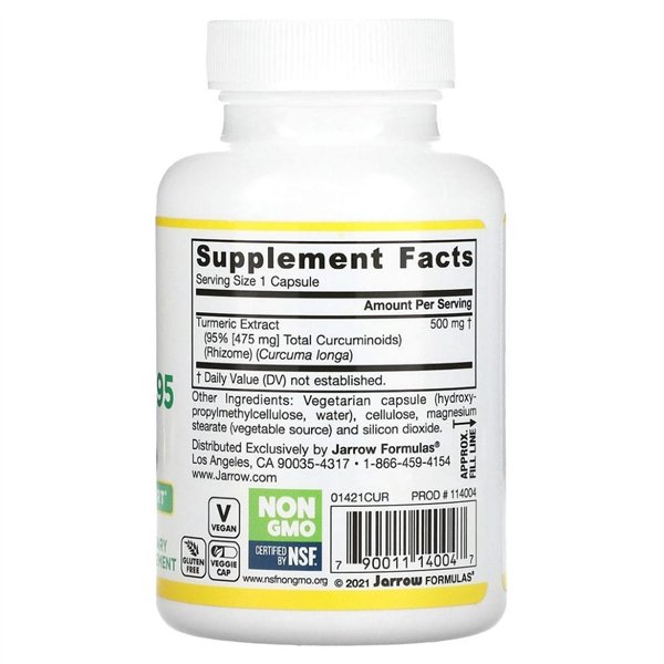 Kurkuminas 95, 500 mg - 60 v kapsulių