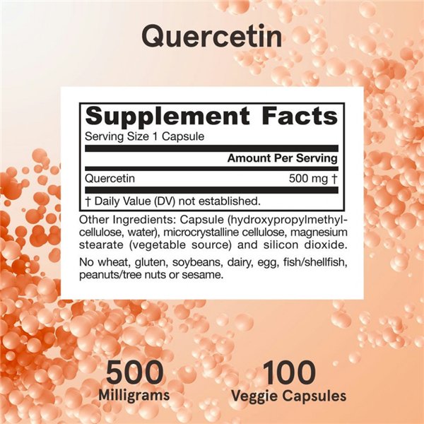 Kvercetīns, 500 mg - 100 v-kapsulas