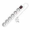 6-socket plugboard without power switch TM Electron TMUAD506S White 3680 W (1,5 m)