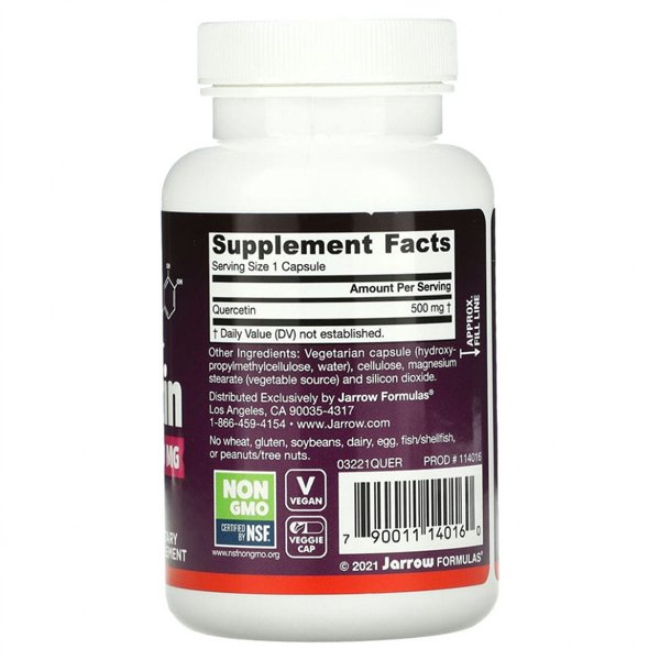 Kvercetīns, 500 mg - 100 v-kapsulas