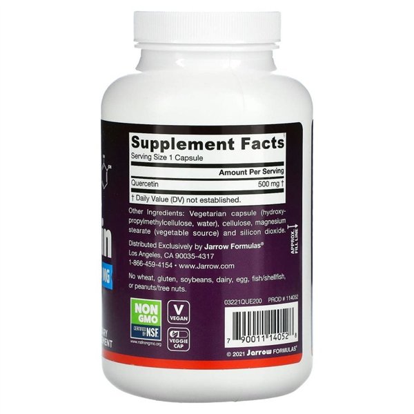 Quercetin, 500mg - 200 vcaps