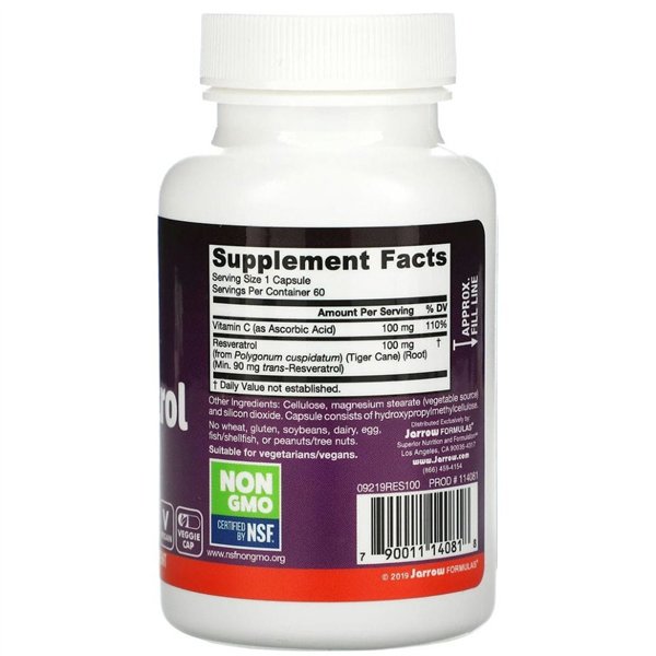 Resveratrol, 100mg - 60 vcaps