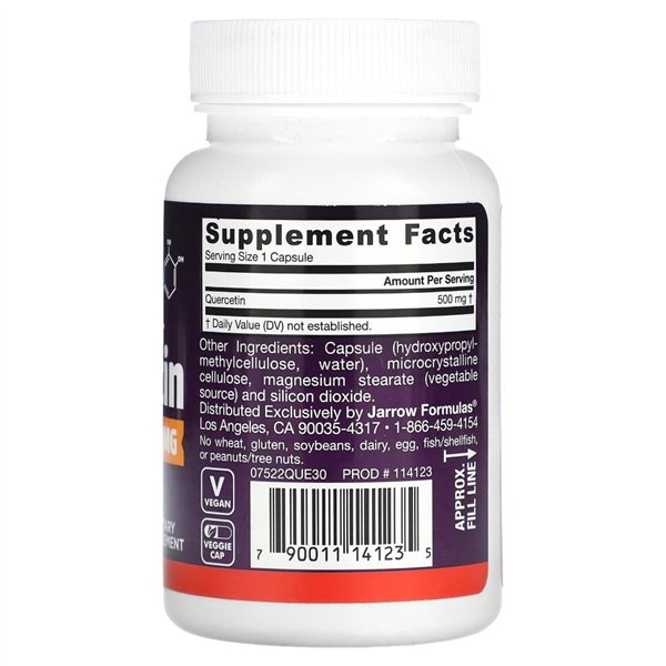 Quercetin, 500mg - 30 vcaps