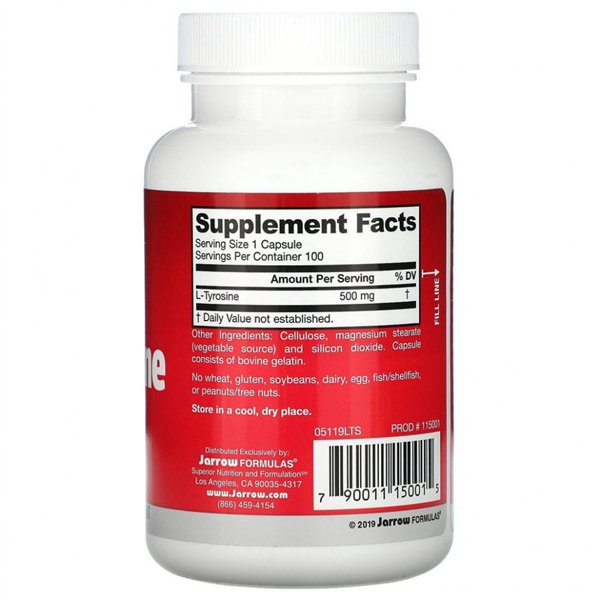 L-tirozinas, 500 mg - 100 kapsulių