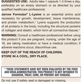 L-Lysine, 500mg - 100 caps