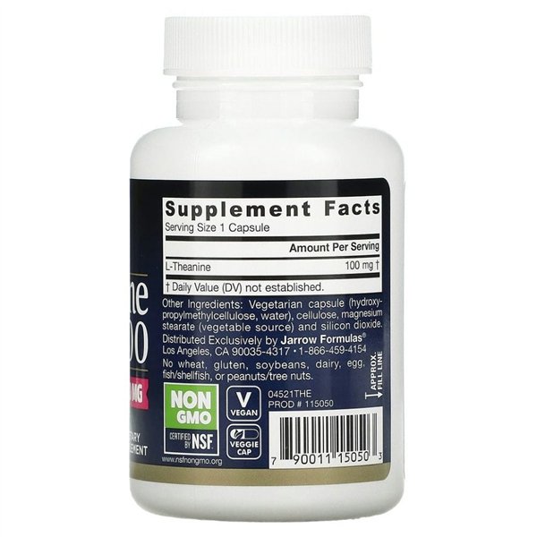 Teanīns, 100 mg - 60 kapsulas