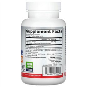 Acetil-L-karnitīns, 500 mg - 120 v-kapsulas