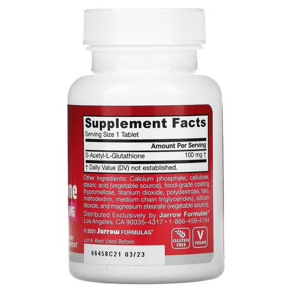 S-acetil-L-glutationas, 100 mg - 60 tablečių
