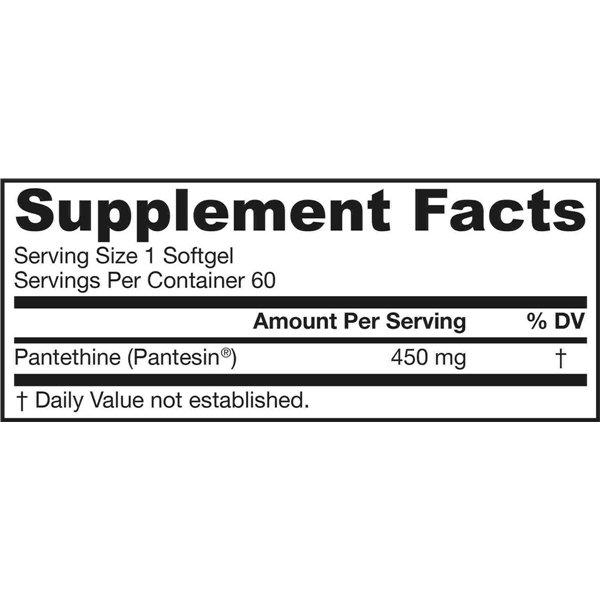 Pantethine, 450mg - 60 softgels