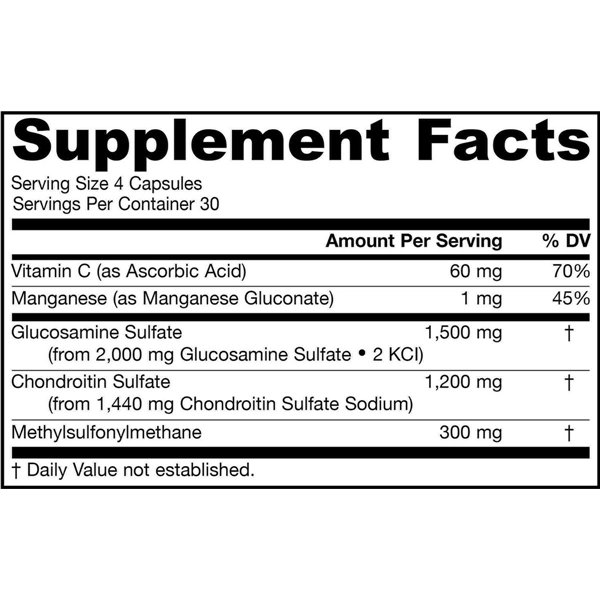 Glucosamine + Chondroitin + MSM - 120 caps