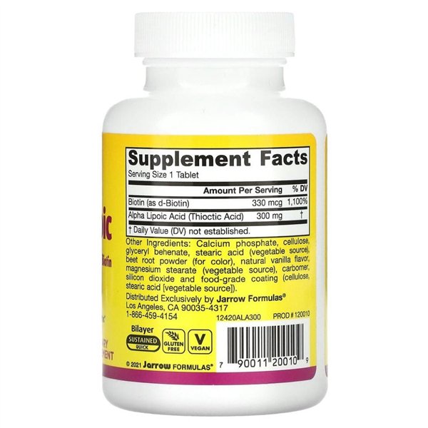 Alpha Lipoic Sustain with Biotin - 60 tabs