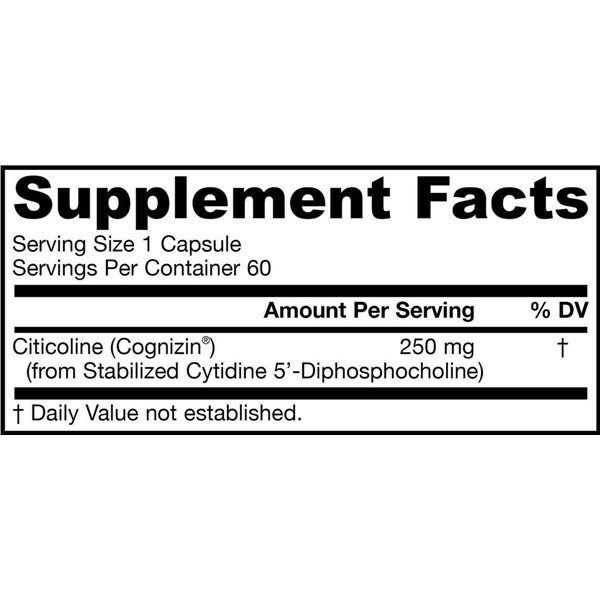 Citicoline CDP koliini, 250 mg - 60 kaps.