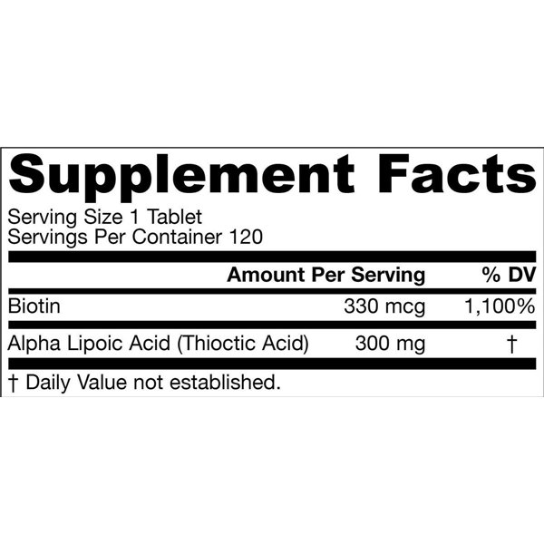 Alpha Lipoic Sustain with Biotin - 120 tabs