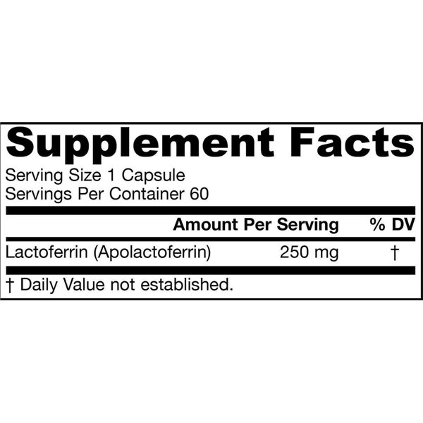 Laktoferīns, 250 mg - 60 kapsulas