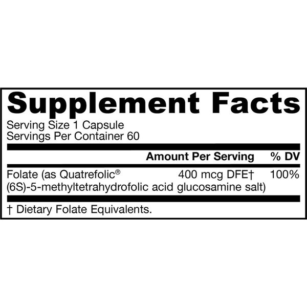 Methyl Folate, 400mcg - 60 vcaps