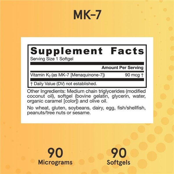 MK-7, 90mcg - 90 softgels