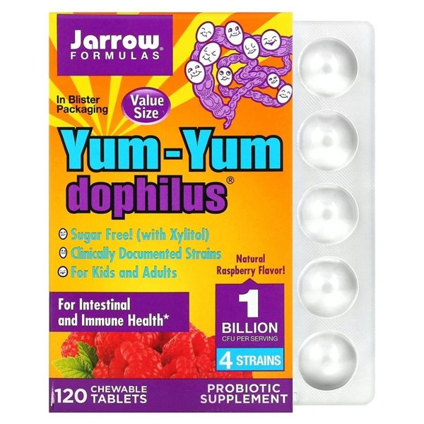 Yum-Yum Dophilus, 1 milijardas KFV (Aviečių) – 120 kramtomųjų tablečių