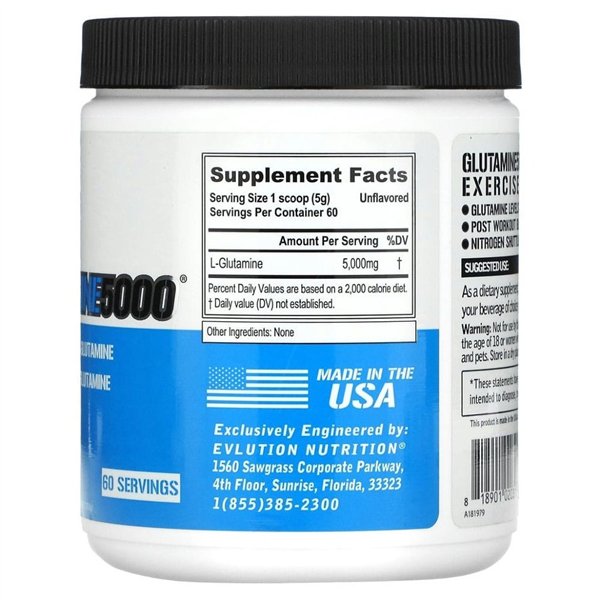 Ultra Pure Glutamine 5000, Unflavoured - 300g