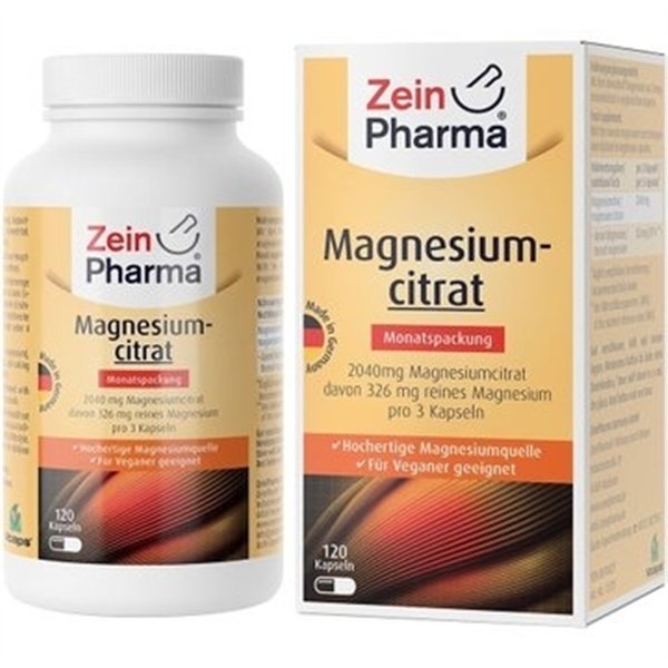 Magnesiumsitraatti, 680 mg - 120 kaps.