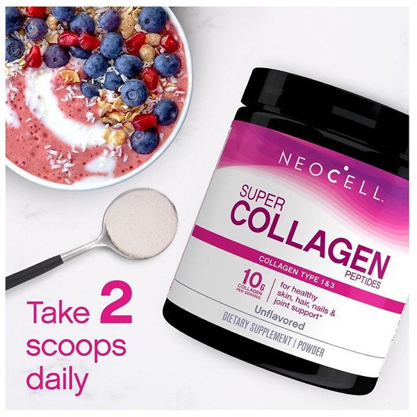 Super Collagen Peptides Type 1 & 3, Unflavored - 200g