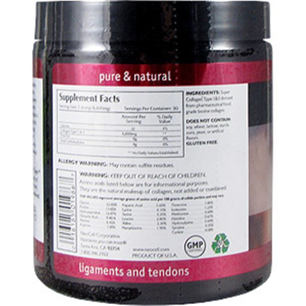 Super Collagen Peptides Type 1 & 3, Unflavored - 200g