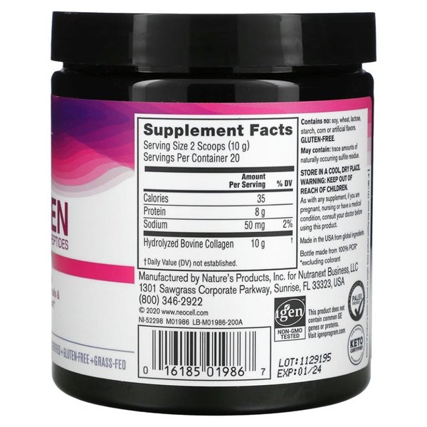 Super Collagen Peptides Type 1 & 3, Unflavored - 200g